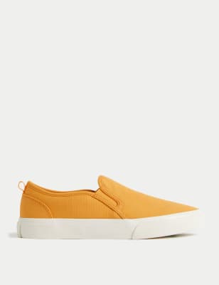 

Womens M&S Collection Canvas Slip On Trainers - Mustard, Mustard