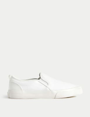 

M&S Collection Zapatillas deportivas de lona sin cordonesWomens - White, White