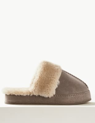 Suede Faux Fur Lined MuleSlippers | M&S Collection | M&S