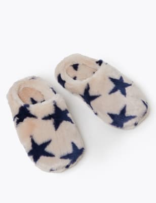mule slippers with fur