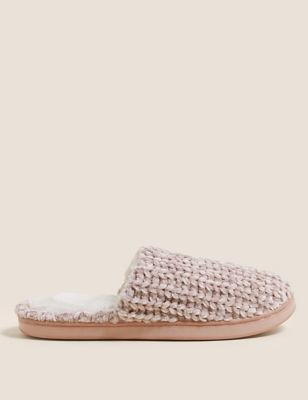 

Womens M&S Collection Mule Slippers with Secret Support - Pink, Pink