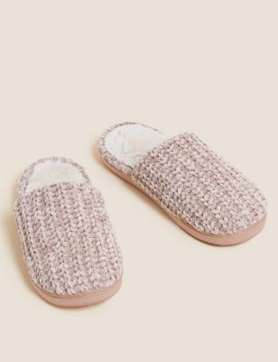 M&S Womens Mule Slippers with Secret Support