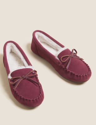 Womens flannel lined discount moccasins