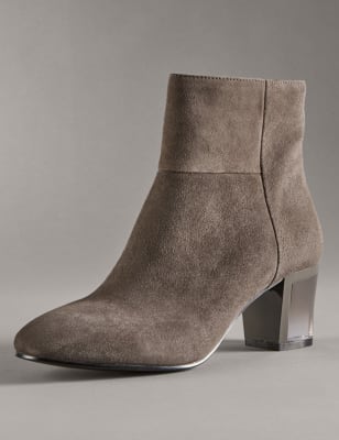suede perspex heels