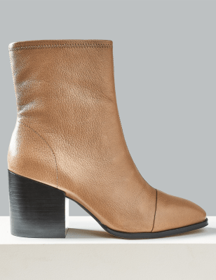 m&s ladies block heel boots