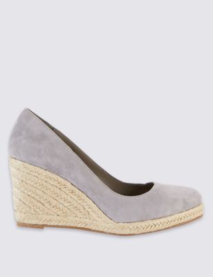 Leather Wedge Heel Almond Toe Espadrilles | M&S Collection | M&S