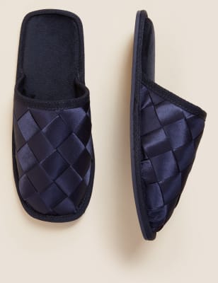 

Womens M&S Collection Square Toe Mule Slippers - Navy, Navy