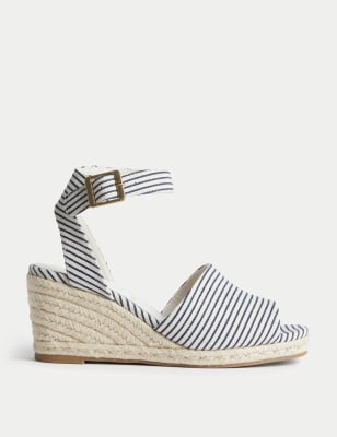 

Womens M&S Collection Espadrilles mit Keilabsatz und weiter Fußbreite - Navy Mix, Navy Mix