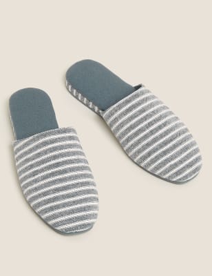 silver mule slippers