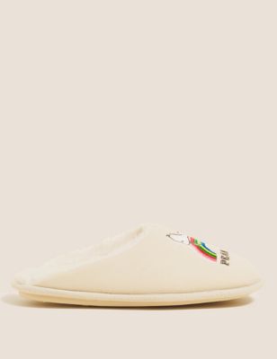 

Womens M&S Collection Snoopy™ Mule Slippers - Light Cream, Light Cream
