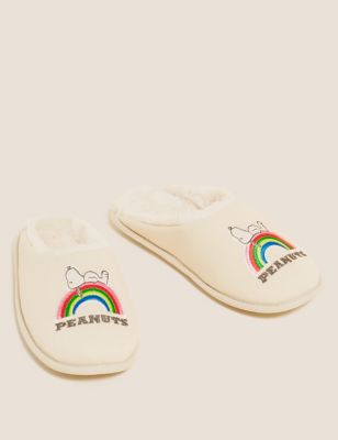 M&S Womens Snoopy  Mule Slippers