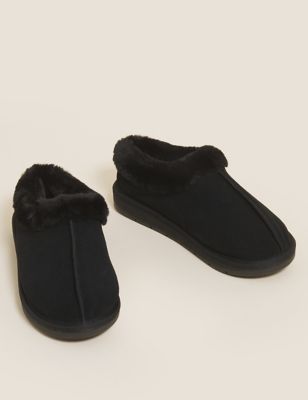 M&S Womens Suede Mule Slippers