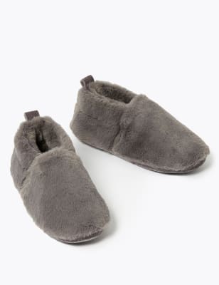 

Womens M&S Collection Faux Fur Slipper Boots - Charcoal, Charcoal