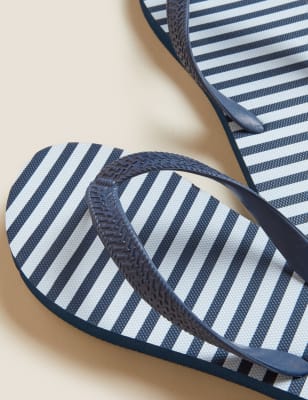 

Womens M&S Collection Printed Flip Flops with BLOOM™ - Navy Mix, Navy Mix