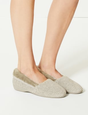 m&s ladies slippers wide fit