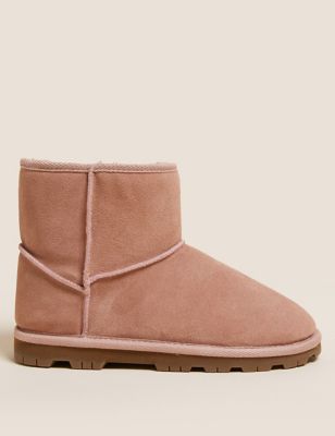 

Womens M&S Collection Suede Stain Resistant Faux Fur Lining Boots - Light Pink, Light Pink