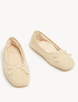 Fur lined ballet on sale flats