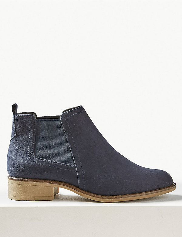 Chelsea Block Heel Ankle Boots - CH