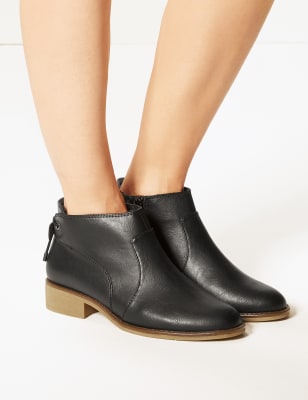 wide fit biker ankle boots