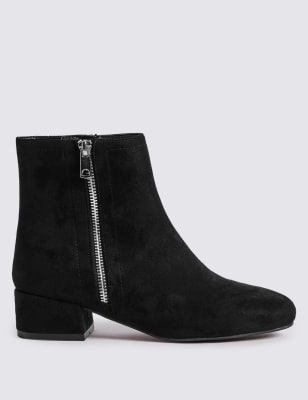 m&s ladies block heel boots