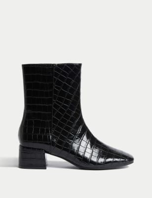 Womens croc store ankle boots