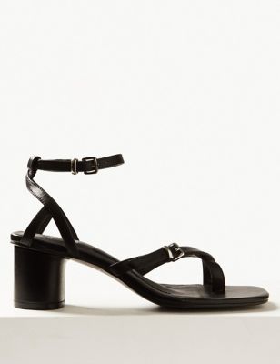 Leather Ankle Strap Sandals | M&S Collection | M&S