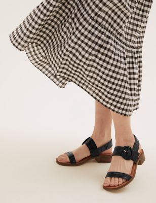 m&s black heeled sandals
