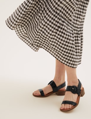 m&s black heeled sandals