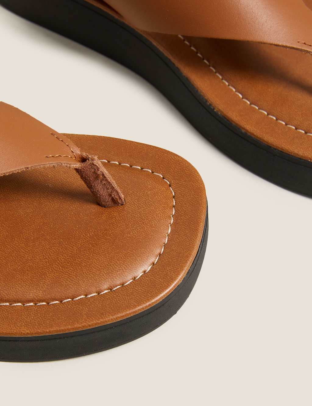 Leather Flatform Flip Flops image 4