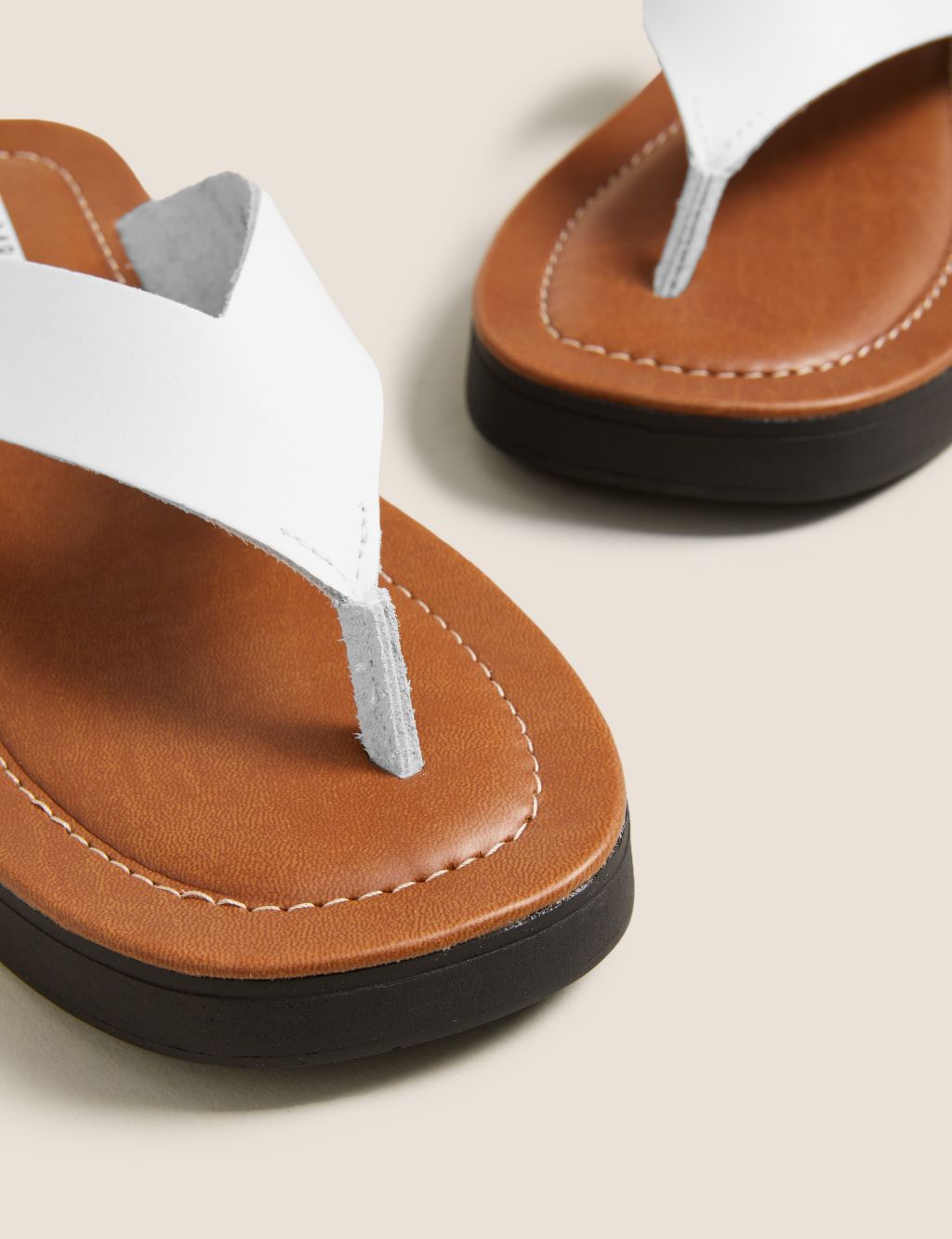Leather Flatform Flip Flops image 3
