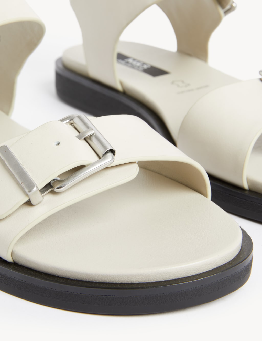 Leather Buckle Flat Sandals image 2