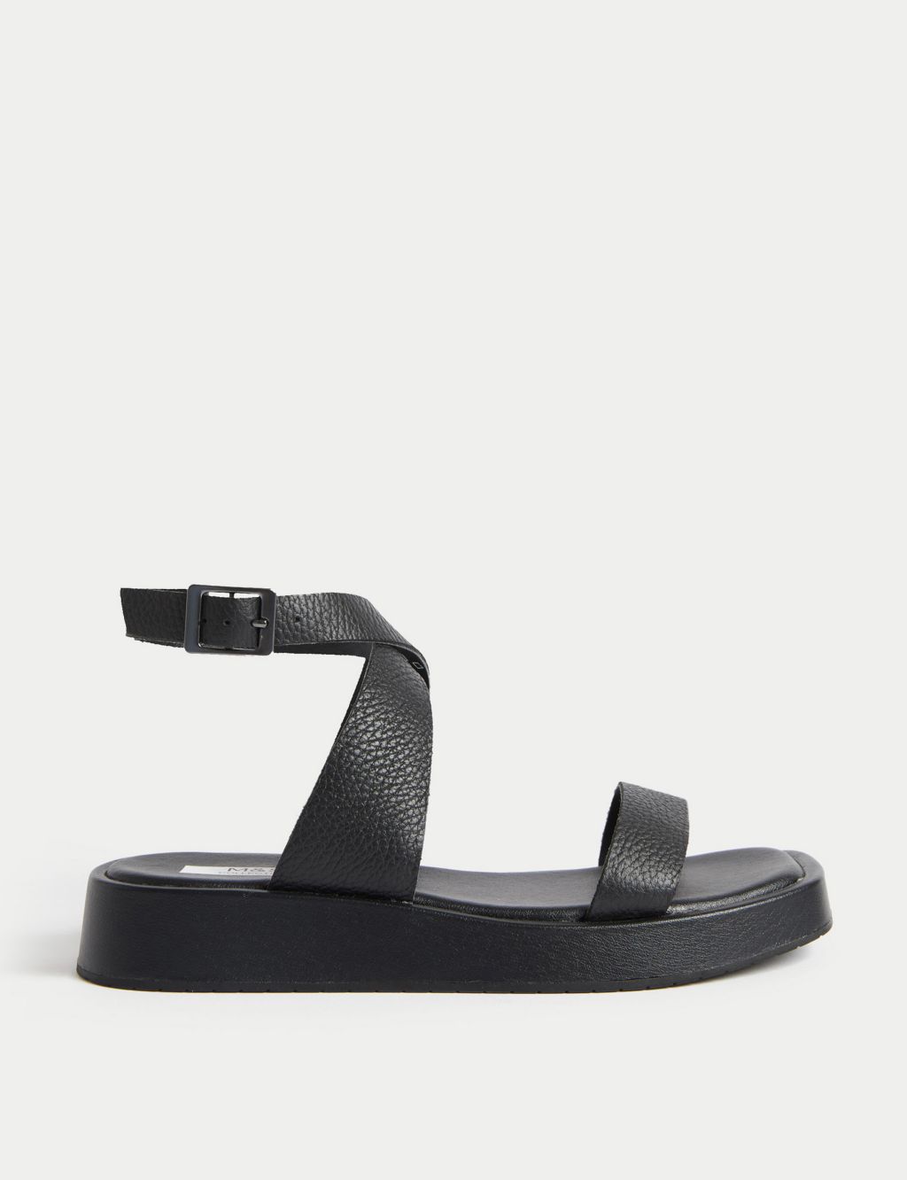 Leather Ankle Strap Flatform Sandals image 1