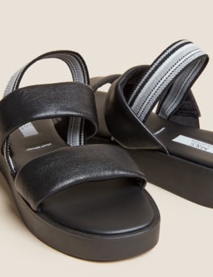 

Womens M&S Collection Ankle Strap Flatform Sandals - Black, Black