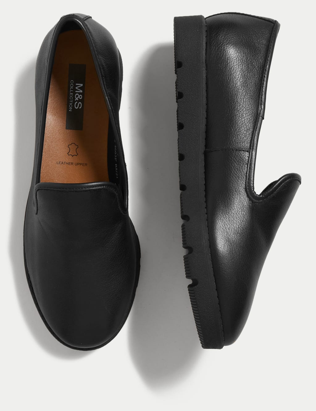 Leather Slip On Flat Pumps image 2