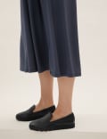 Leather Slip On Flat Pumps