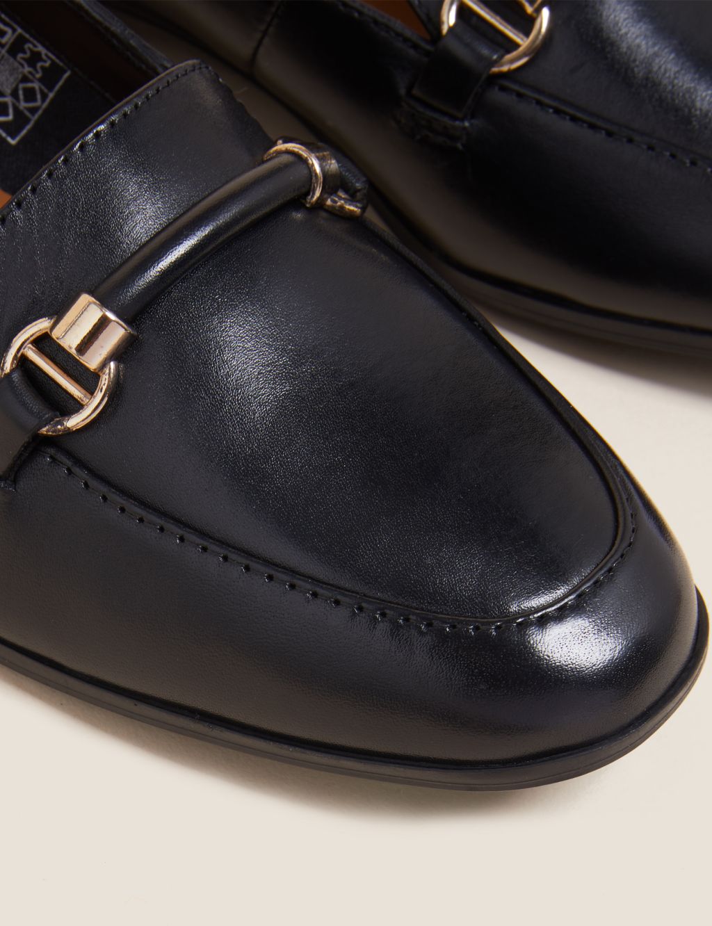 Leather Flat Loafers image 4
