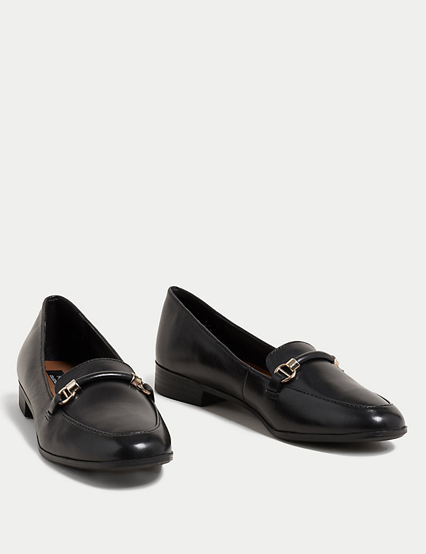 Leather Flat Loafers - BH
