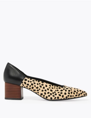 m&s leopard shoes