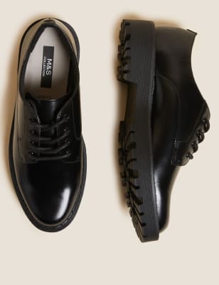 Wide Fit Leather Lace Up Shoes