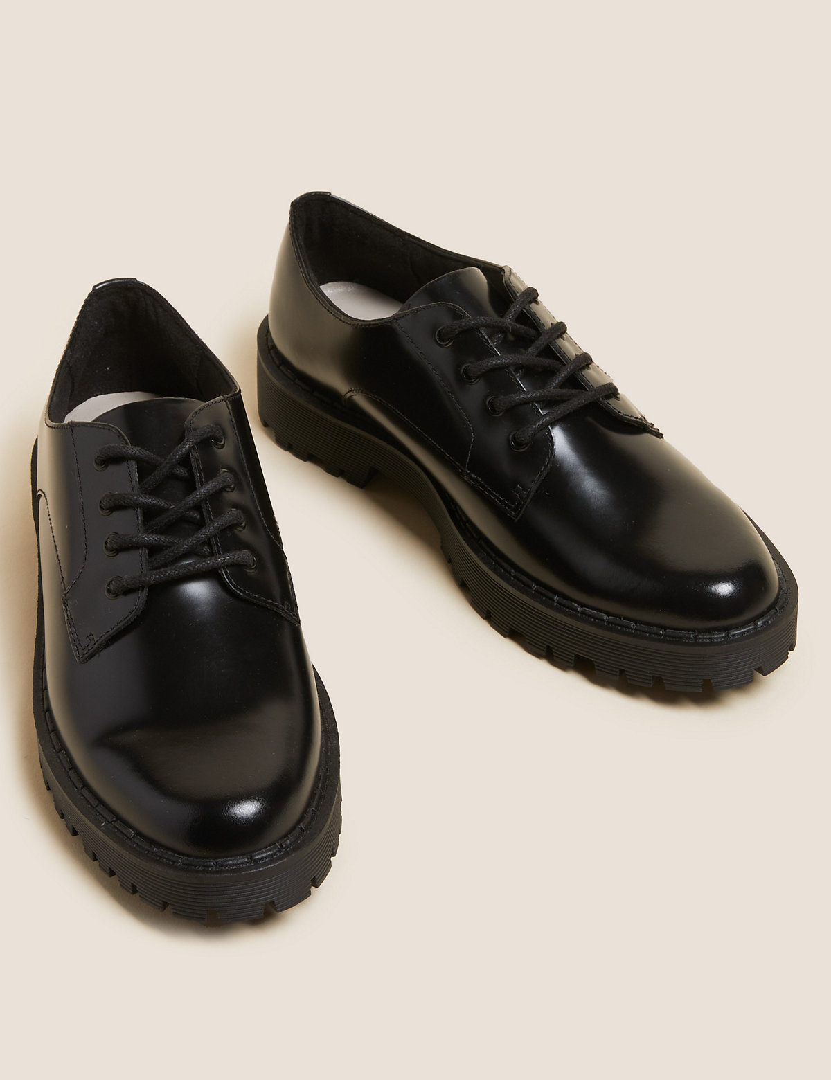 Wide Fit Leather Lace Up Shoes