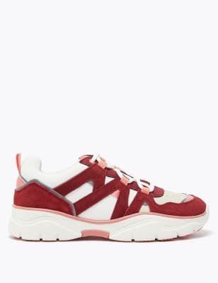 m&s red court shoes