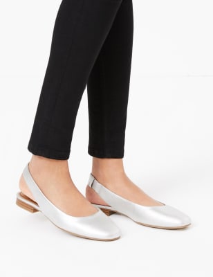 flat leather slingback shoes