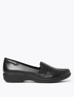 

M&S Collection Mocasines de piel con cuñaWomens - Black, Black