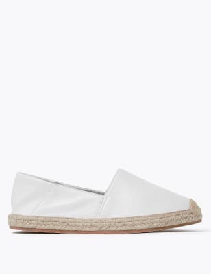 

M&S Collection Alpargatas planas de pielWomens - White, White