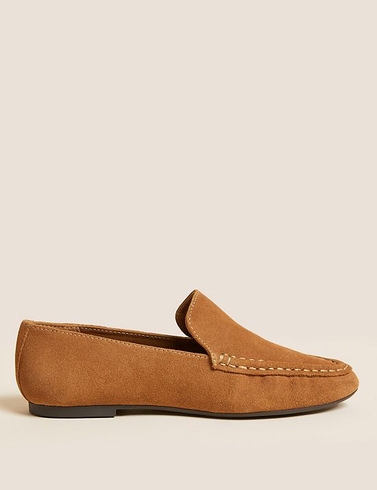Suede Flat Loafers