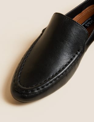 

M&S Collection Mocasines planos de pielWomens - Black, Black