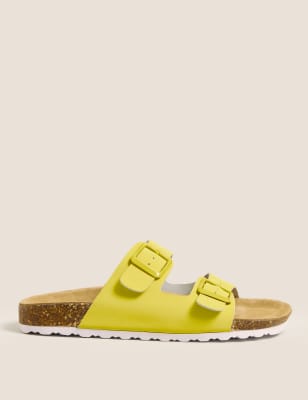 

Womens M&S Collection Leather Footbed Sandals - Yellow, Yellow