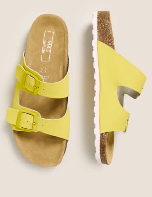 

Womens M&S Collection Leather Footbed Sandals - Yellow, Yellow