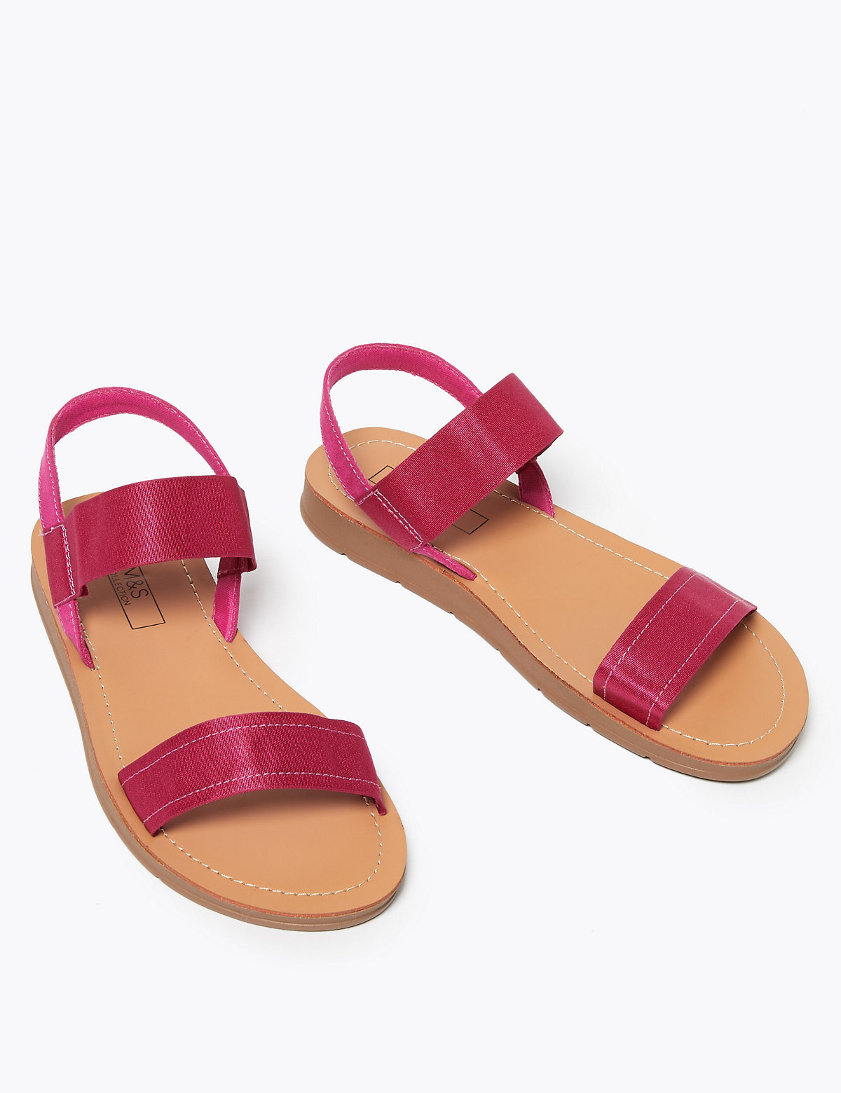 Elastic Strap Flat Open Toe Sandals