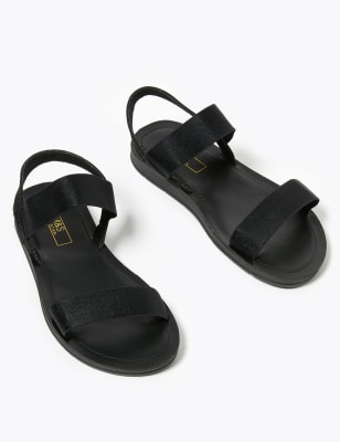 Elastic strap platform discount sandals